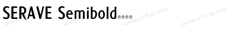 SERAVE Semibold字体转换